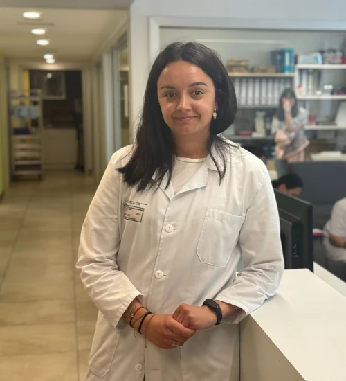 Belinda Insua Enfemera entrevista en su lugar de trabajo Galicia
